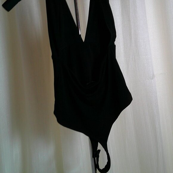 Dynamite Plunge Neck Black Bodysuit in Size XS - Picture 3 of 3